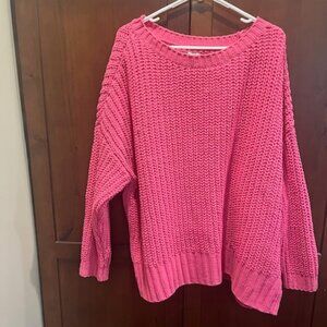NWT American Eagle Oversized Sweater  Bright Pink Size Medium